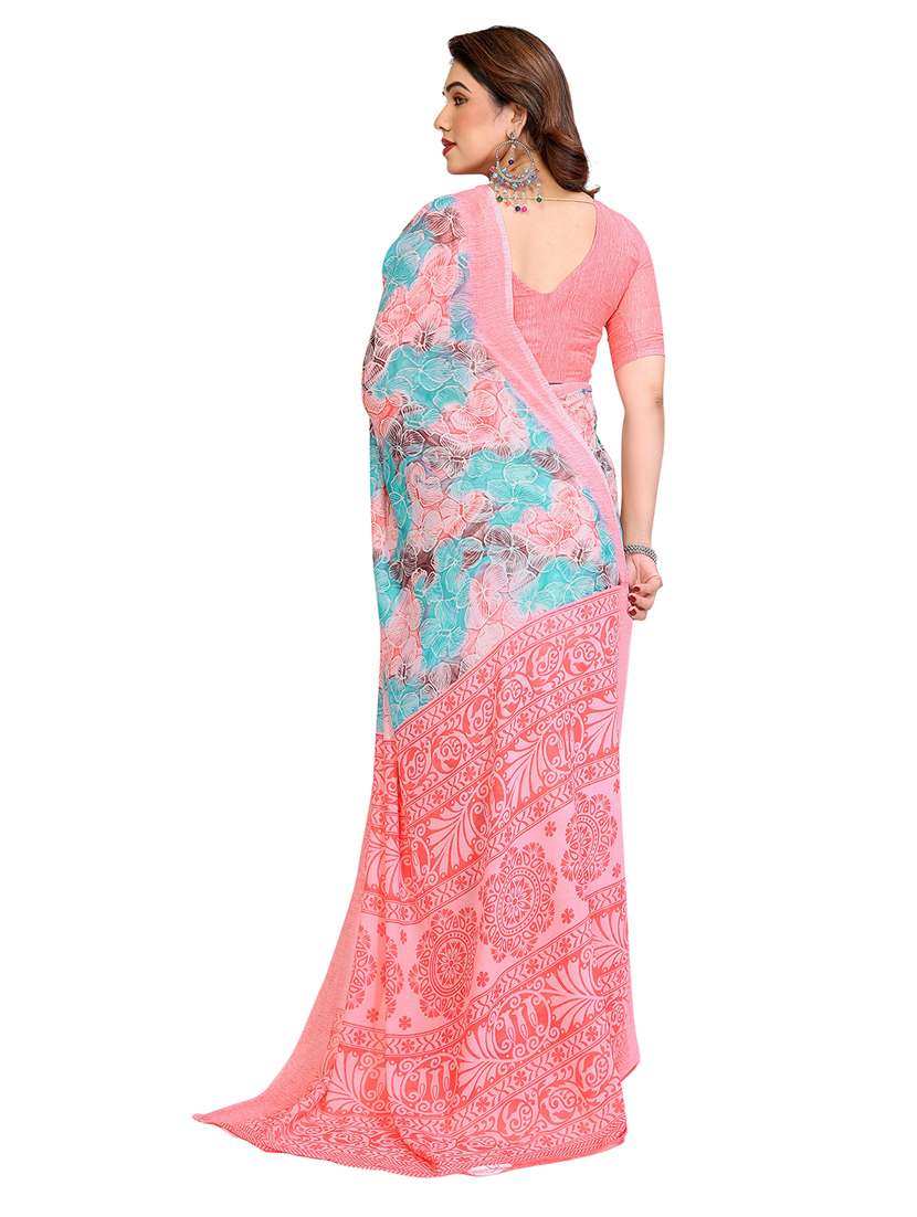 women pack of 2 printed combo saree with blouse - 22411060 -  Standard Image - 1