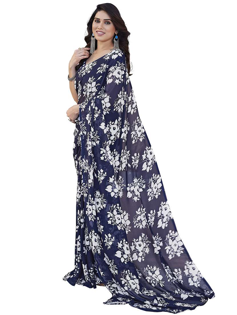 women pack of 2 printed combo saree with blouse - 22411341 -  Standard Image - 1