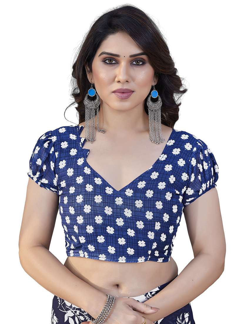 women pack of 2 printed combo saree with blouse - 22411341 -  Standard Image - 4