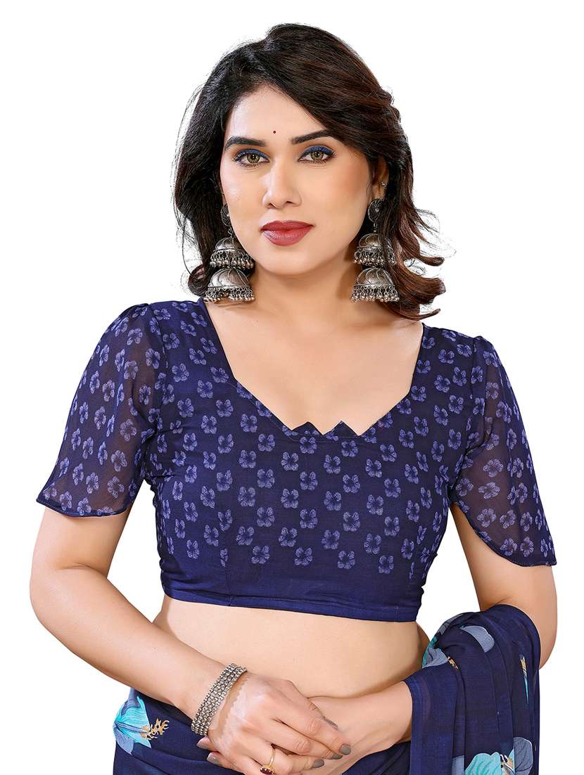Women Pack Of 2 Printed Combo Saree With Blouse - 22411425 -  Standard Image - 4