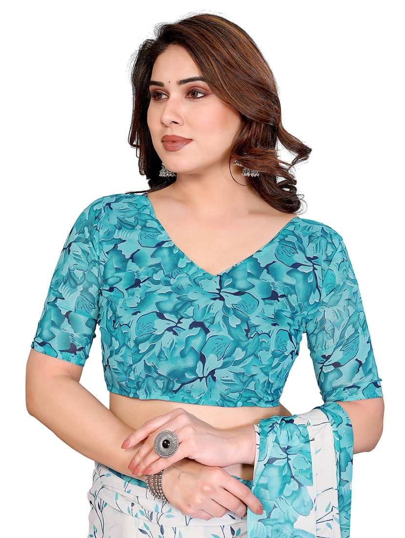Women Pack Of 2 Printed Combo Saree With Blouse - 22411502 -  Standard Image - 4