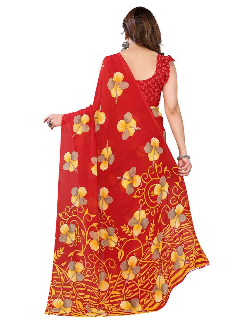women pack of 2 printed combo saree with blouse - 22411599 -  Standard Image - 1