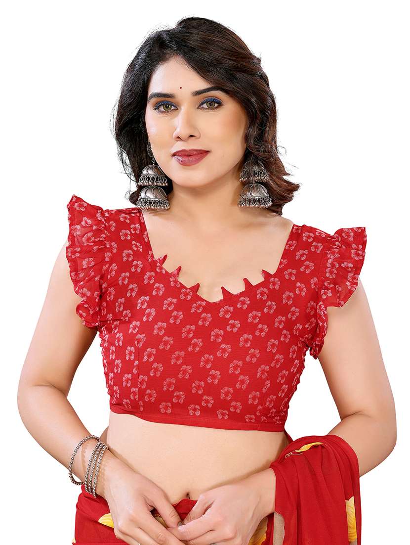 women pack of 2 printed combo saree with blouse - 22411599 -  Standard Image - 4