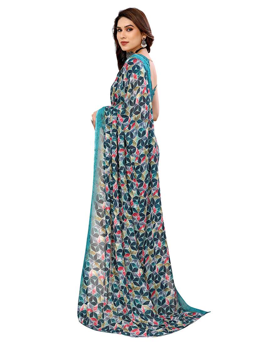 women pack of 2 printed combo saree with blouse - 22411834 -  Standard Image - 1