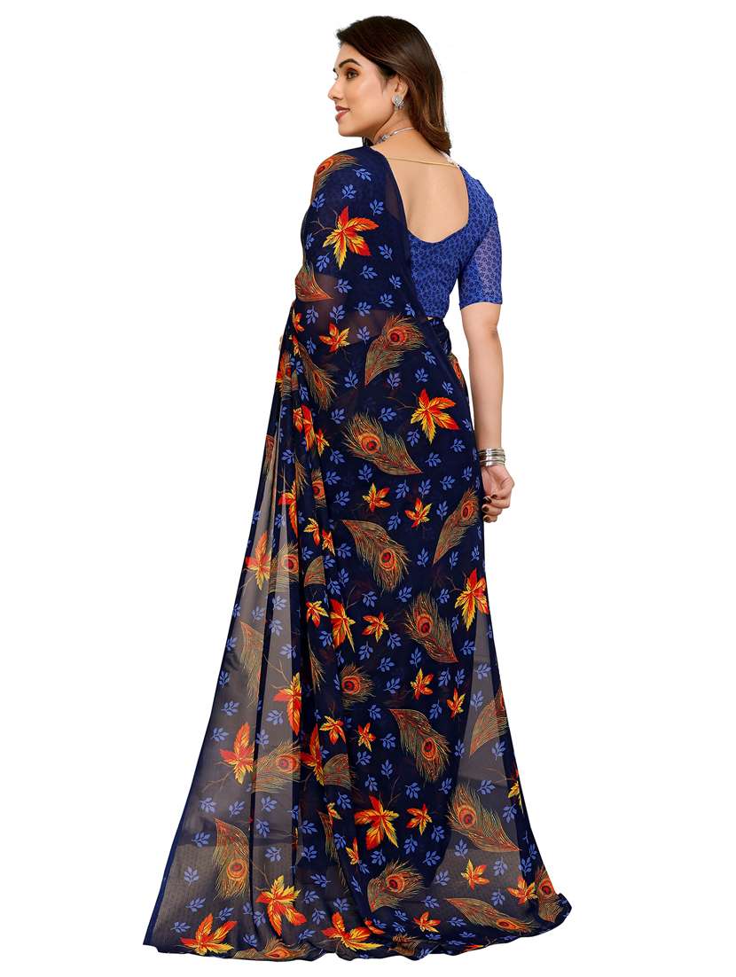 Women Pack Of 2 Printed Combo Saree With Blouse - 22412044 -  Standard Image - 1