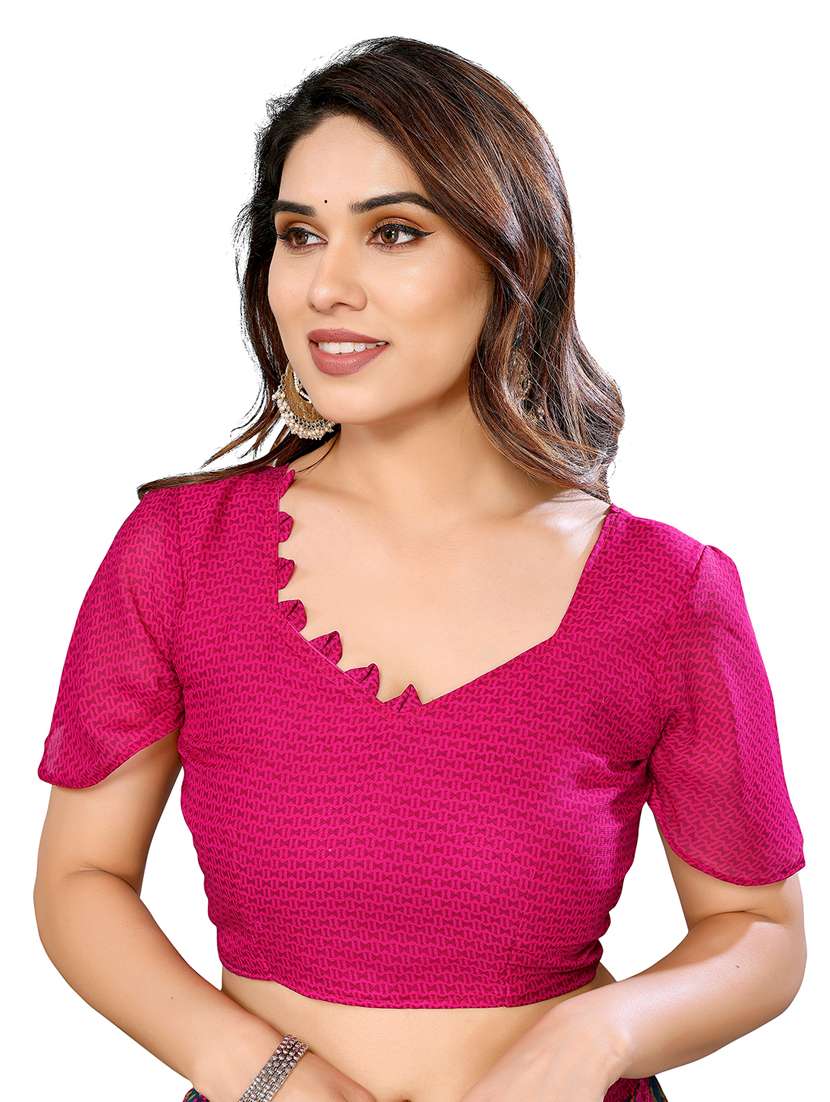 Women Pack Of 2 Printed Combo Saree With Blouse - 22412086 -  Standard Image - 4