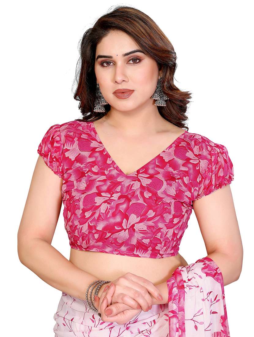 women pack of 2 printed combo saree with blouse - 22412335 -  Standard Image - 4