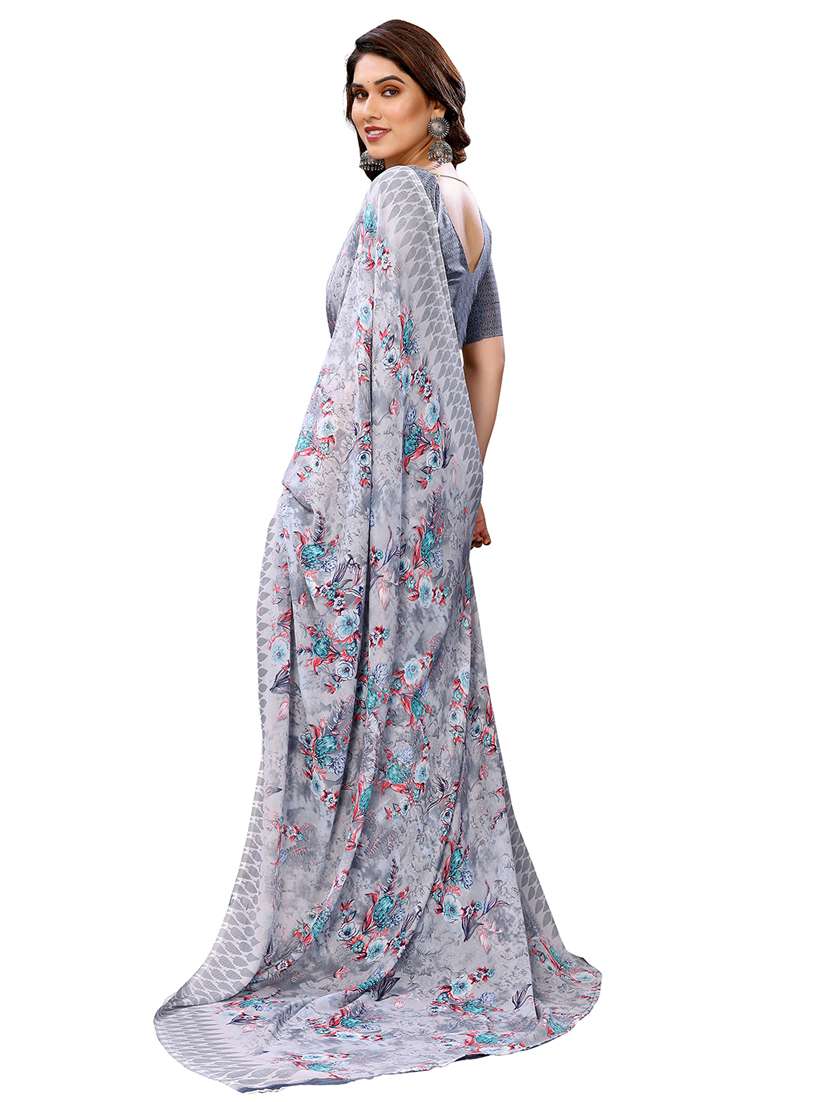 women pack of 2 printed combo saree with blouse - 22412343 -  Standard Image - 1
