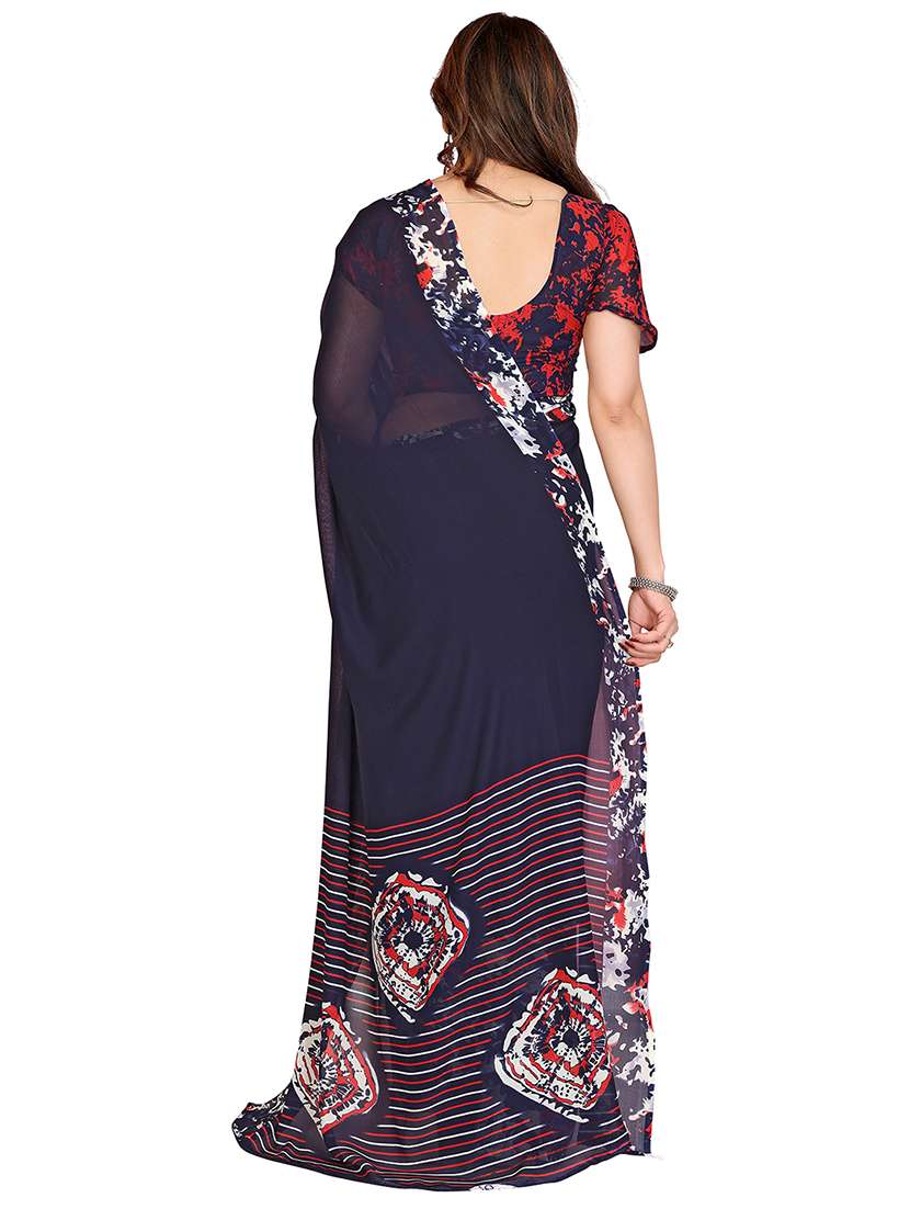 Women Pack Of 2 Printed Combo Saree With Blouse - 22412475 -  Standard Image - 1
