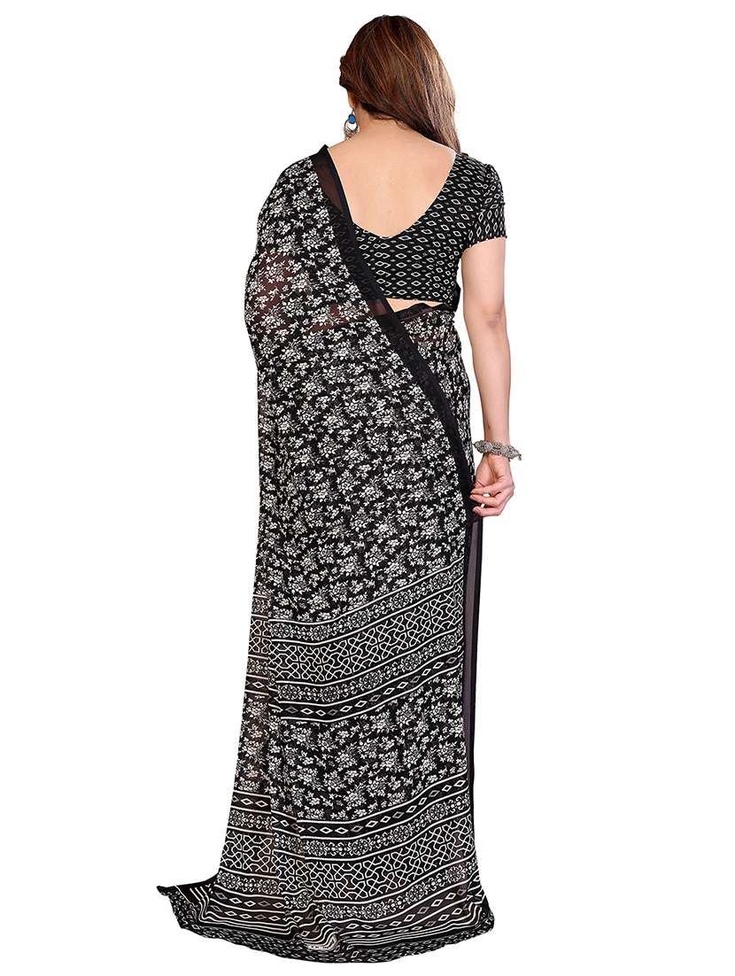 Women Pack Of 2 Printed Combo Saree With Blouse - 22412499 -  Standard Image - 1