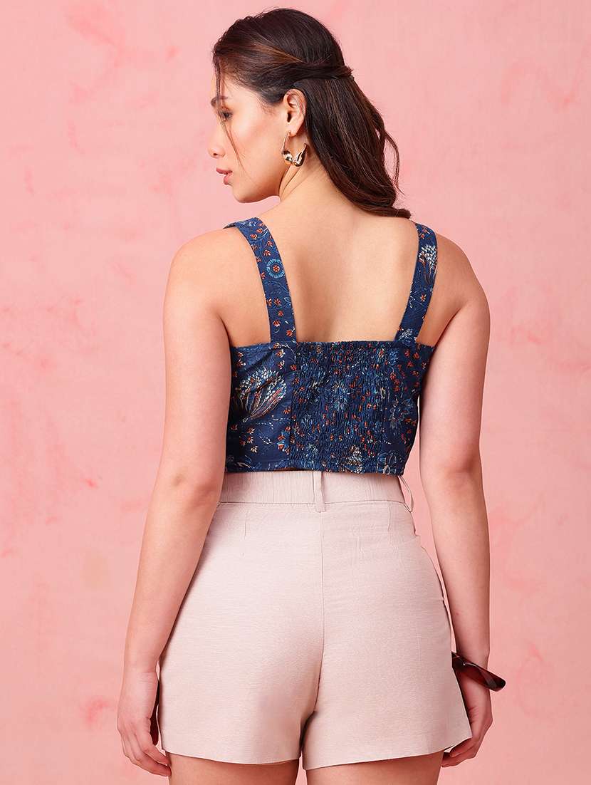 women floral printed sleeveless ethnic top - 22412610 -  Standard Image - 4