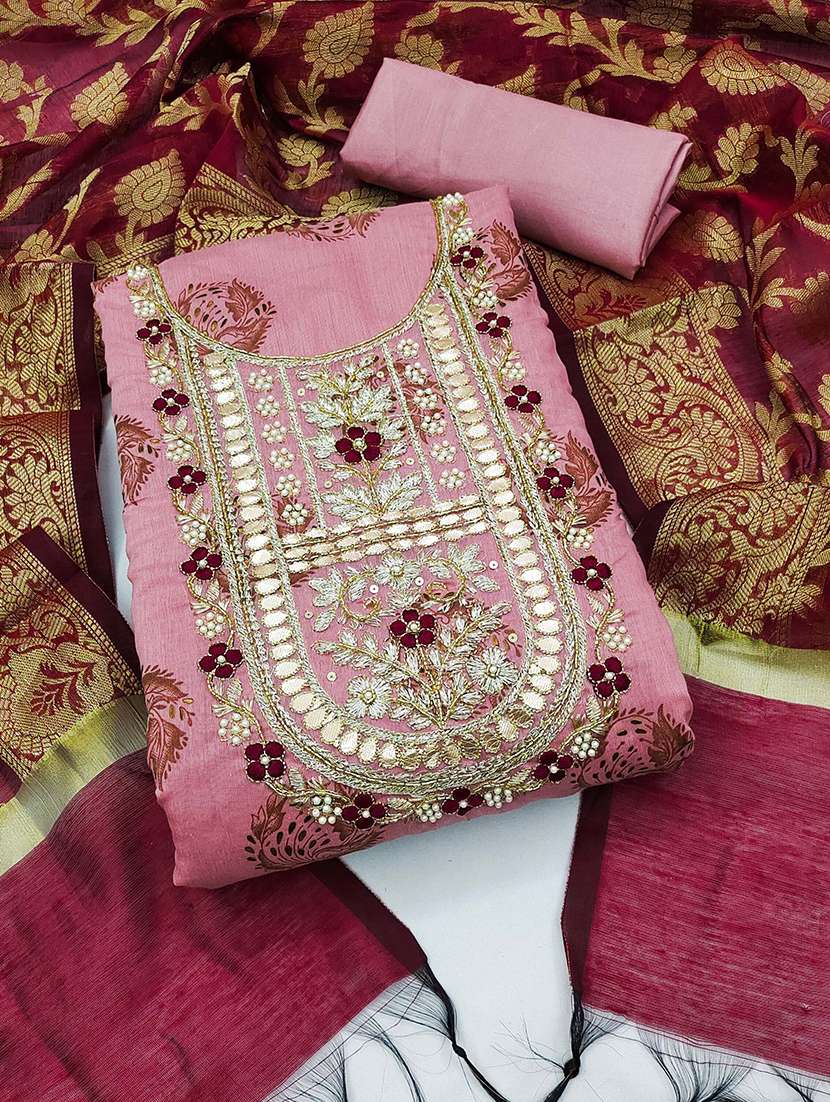 women printed unstitched suit set