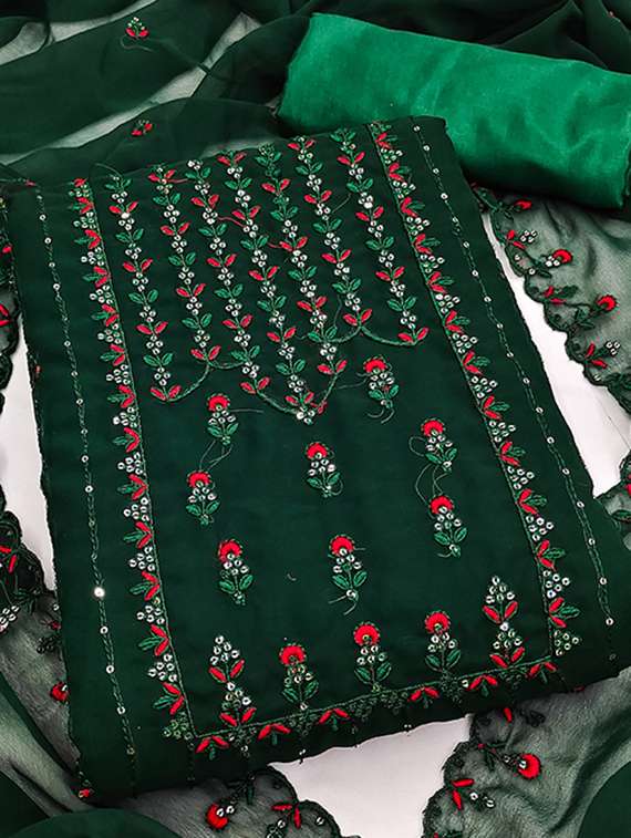 women solid with work unstitched suit set - 22412977 -  Standard Image - 1