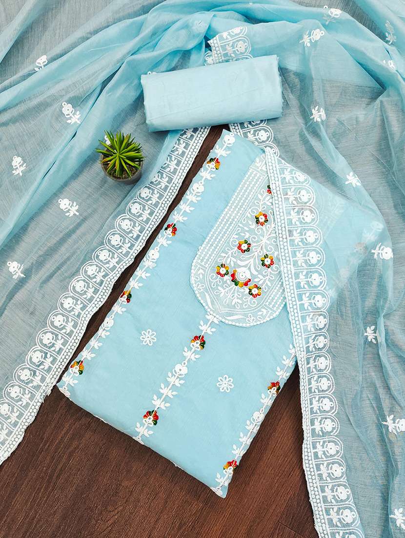 women solid with work unstitched suit set - 22413411 -  Standard Image - 1