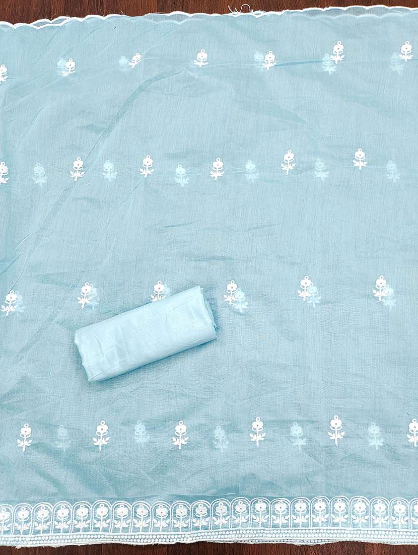 women solid with work unstitched suit set - 22413411 -  Standard Image - 4