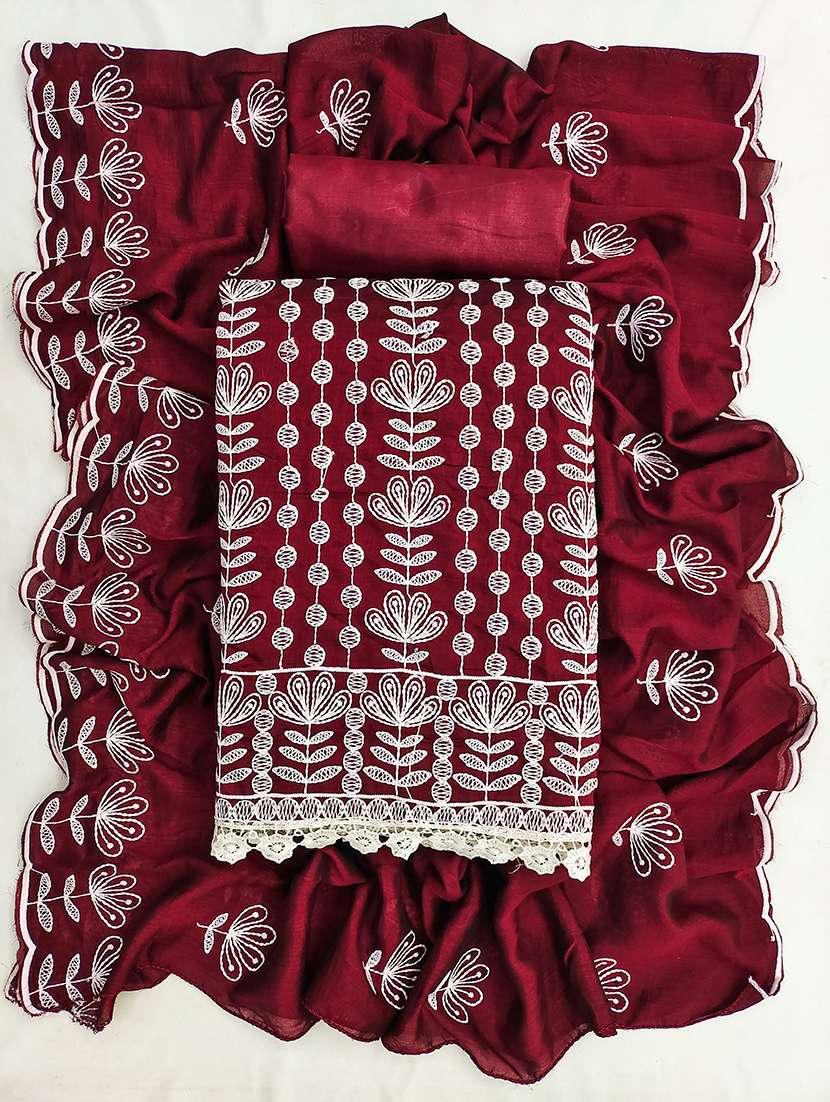 women solid with work unstitched suit set - 22413522 -  Standard Image - 1