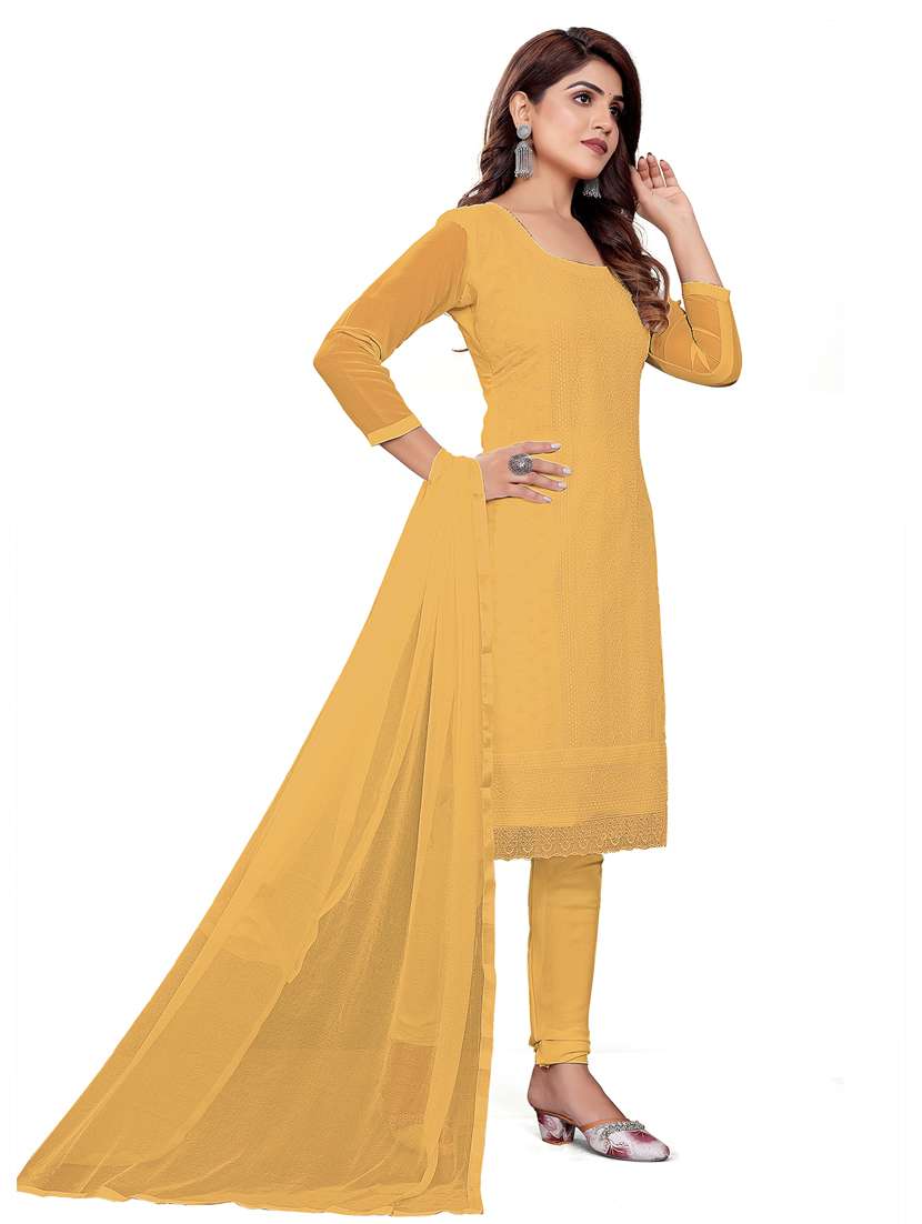 women solid with work unstitched suit set - 22413528 -  Standard Image - 1