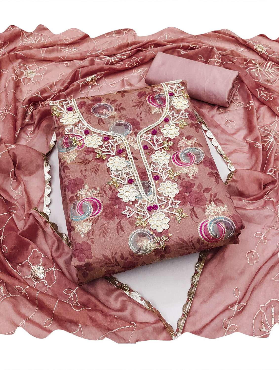 Women Floral Printed Unstitched Suit Set - 22413698 -  Standard Image - 1