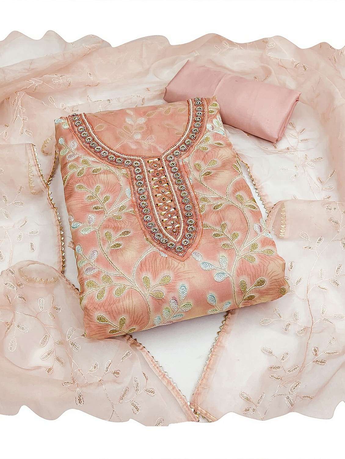 women floral printed unstitched suit set - 22413700 -  Standard Image - 1