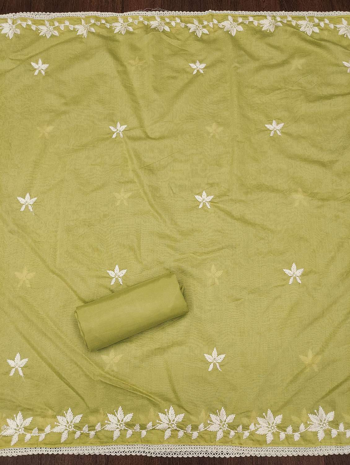 women solid with work unstitched suit set - 22413767 -  Standard Image - 4