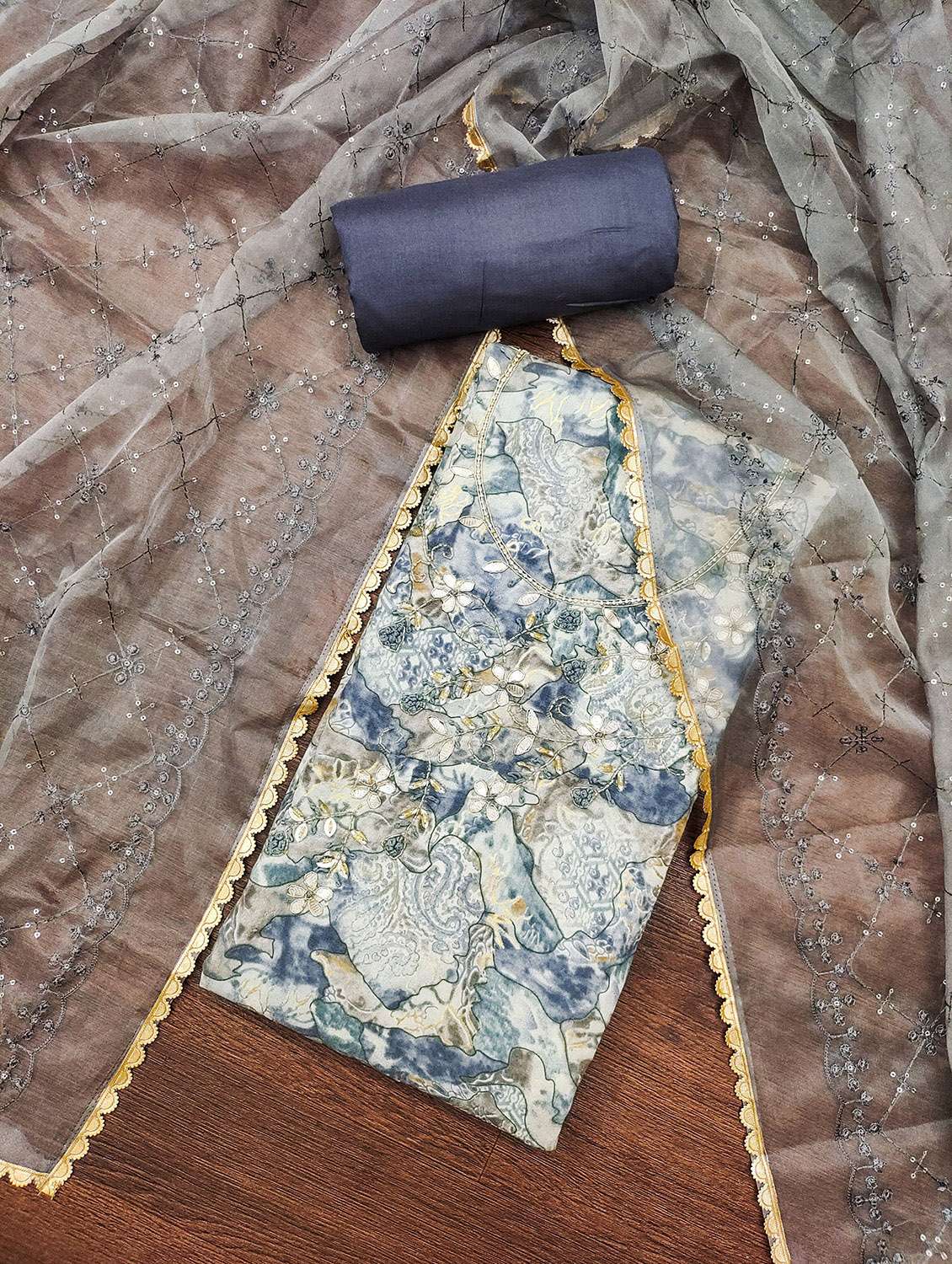 women printed unstitched suit set - 22413859 -  Standard Image - 1