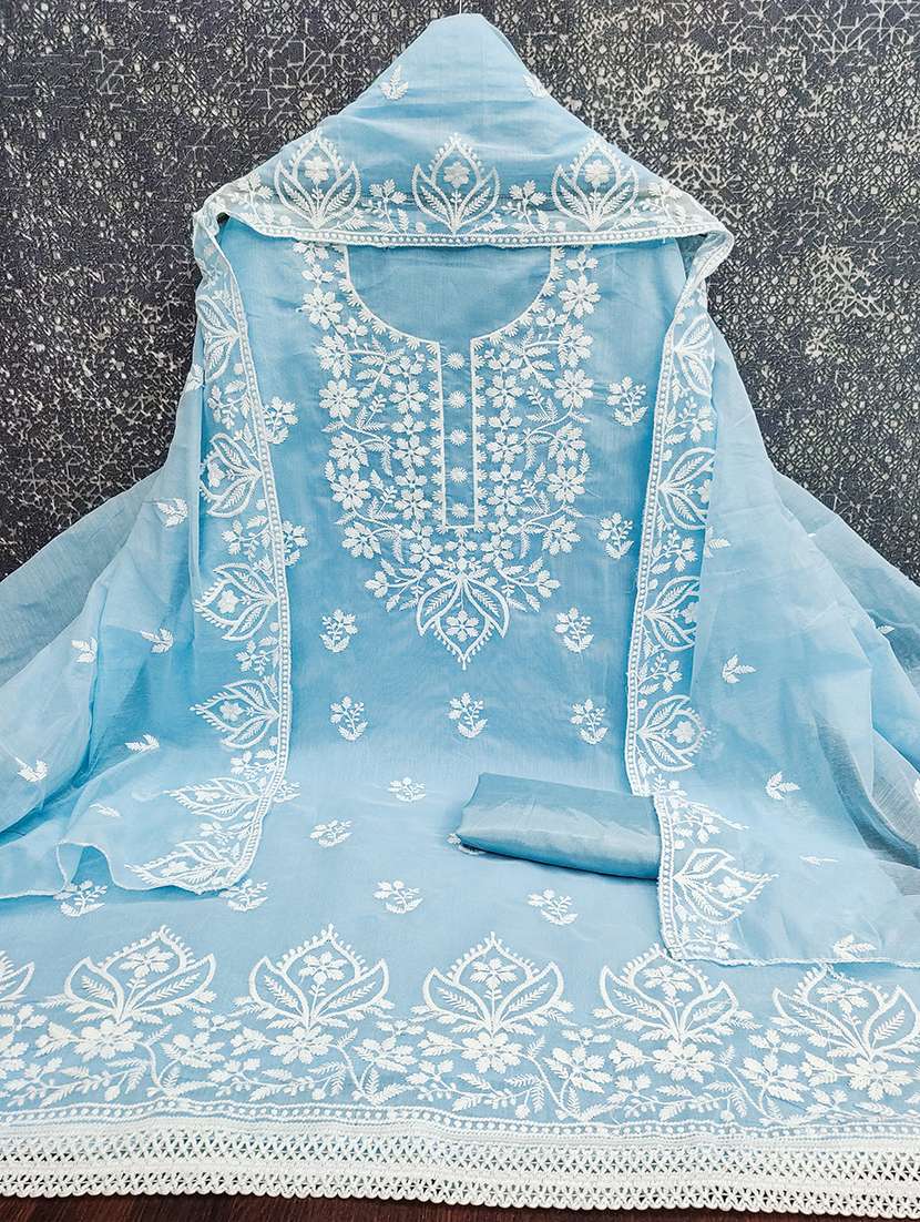 women solid with work unstitched suit set - 22415746 -  Standard Image - 1