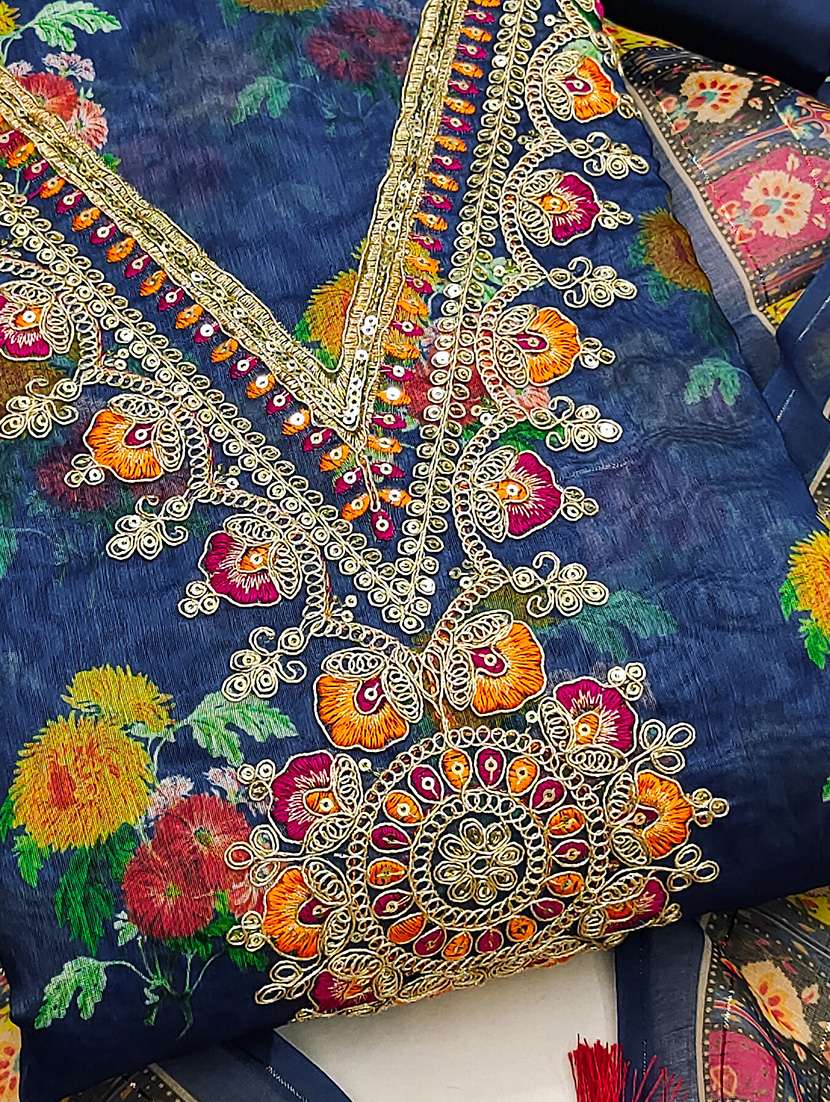 Women Floral Printed Embroidered Unstitched Suit Set - 22415761 -  Standard Image - 1