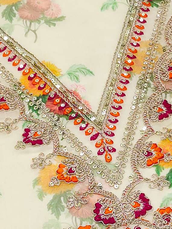 Women Floral Printed Embroidered Unstitched Suit Set - 22415765 -  Standard Image - 1