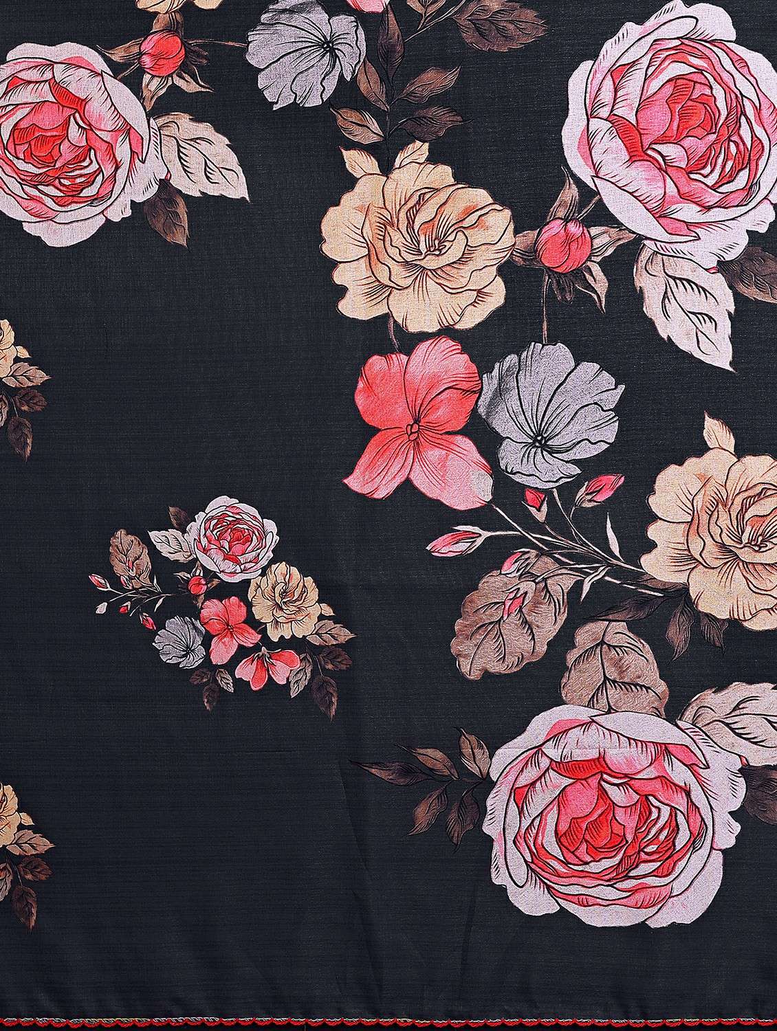 women floral printed saree with blouse - 22417285 -  Standard Image - 6