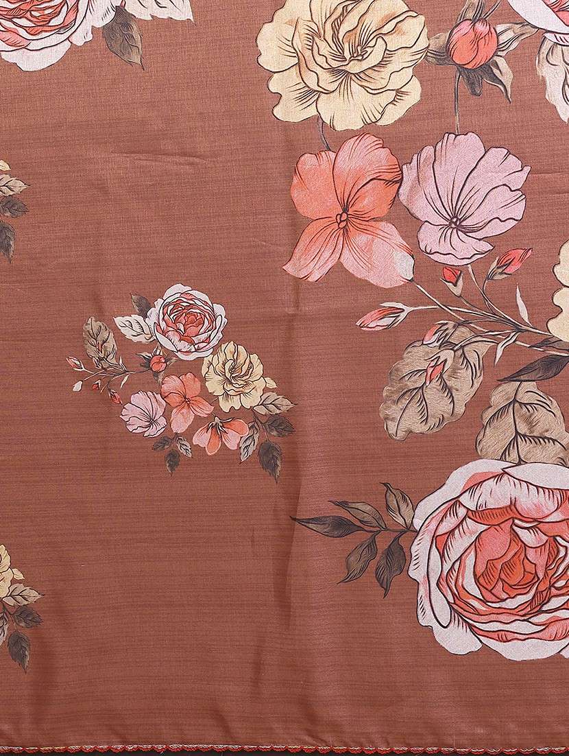 women floral printed saree with blouse - 22417287 -  Standard Image - 6