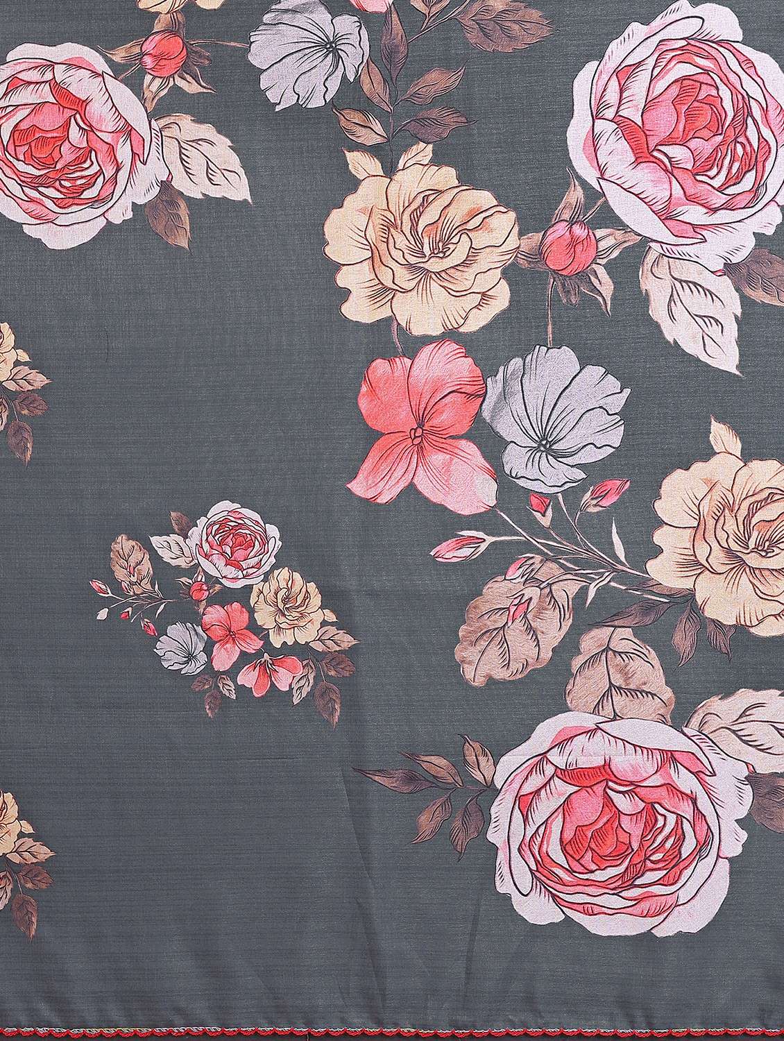 women floral printed saree with blouse - 22417289 -  Standard Image - 6