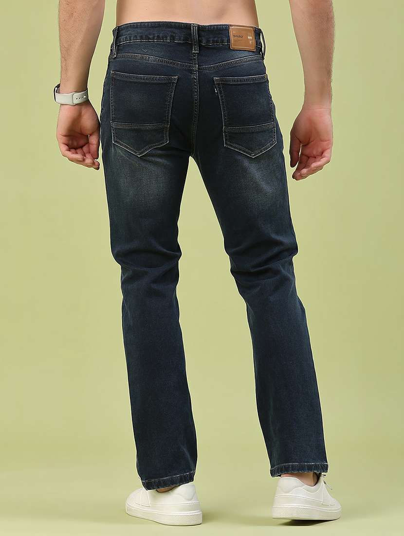 men washed mid rise full length slim fit jeans - 22417444 -  Standard Image - 4