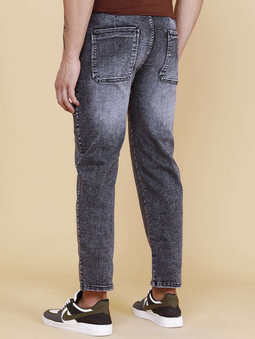men washed mid rise ankle length slim fit jeans - 22417504 -  Standard Image - 4