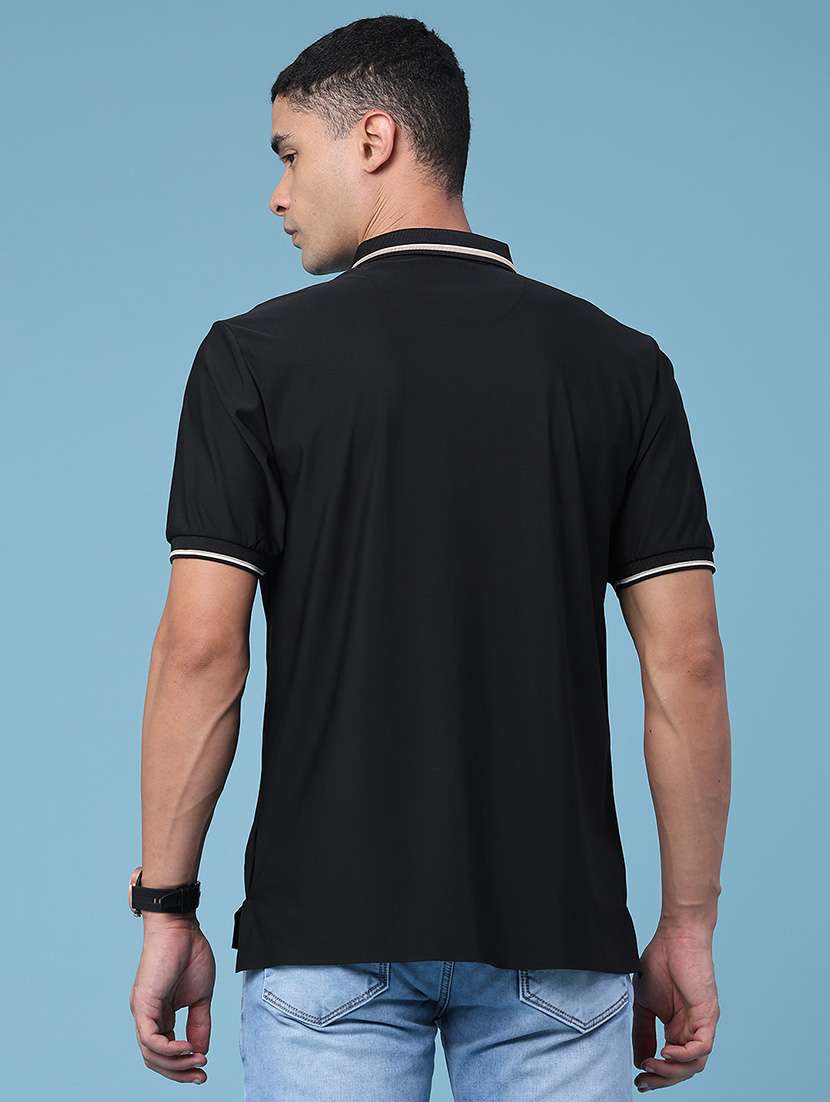 men solid short sleeve regular fit polo t-shirt - 22417531 -  Standard Image - 4