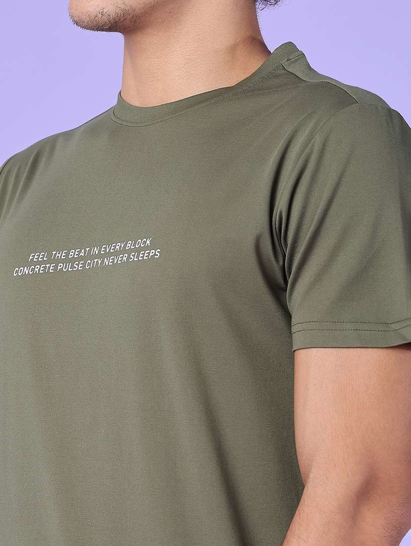 Men Typographic Short Sleeve Slim Fit T-shirt - 22417569 -  Standard Image - 1