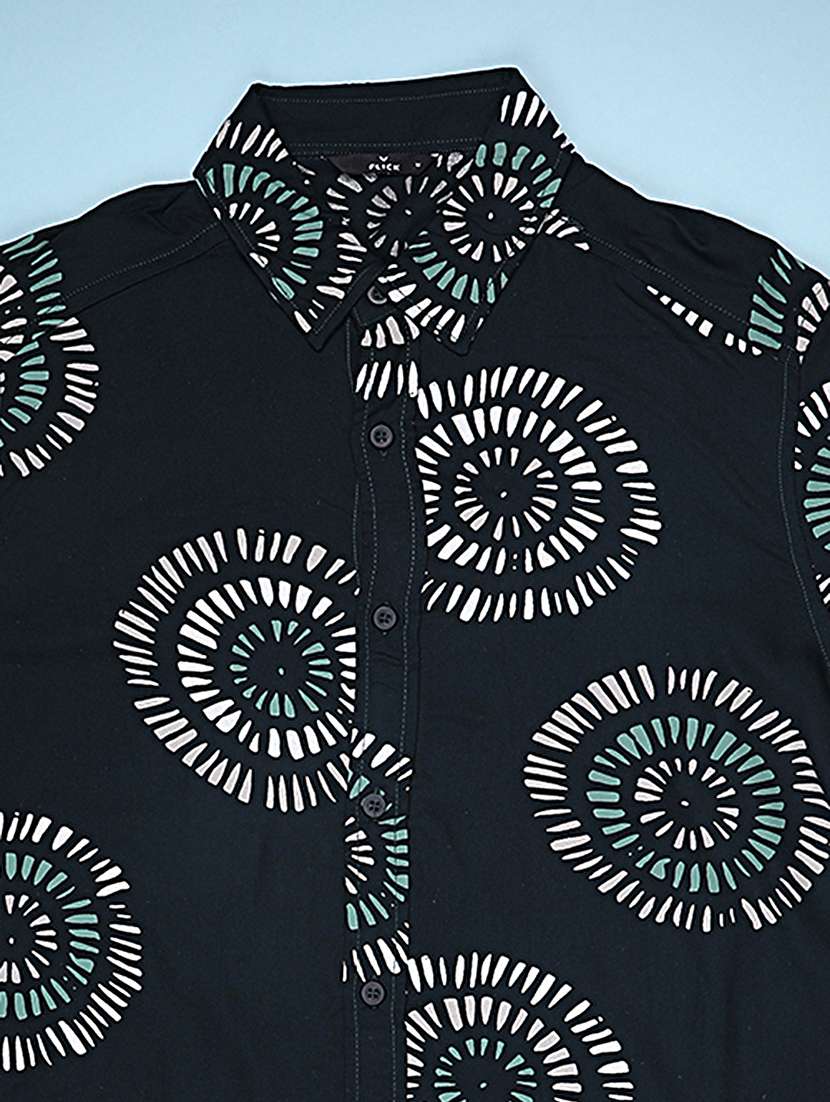 men printed short sleeve shorts & shirt co-ord set - 22417680 -  Standard Image - 1