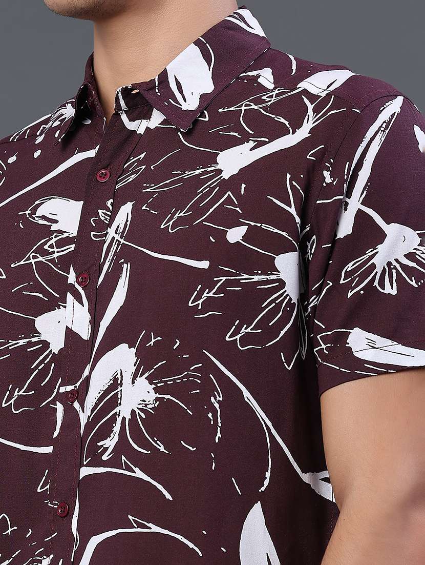 men printed short sleeves shirt and shorts co-ord set - 22417681 -  Standard Image - 1