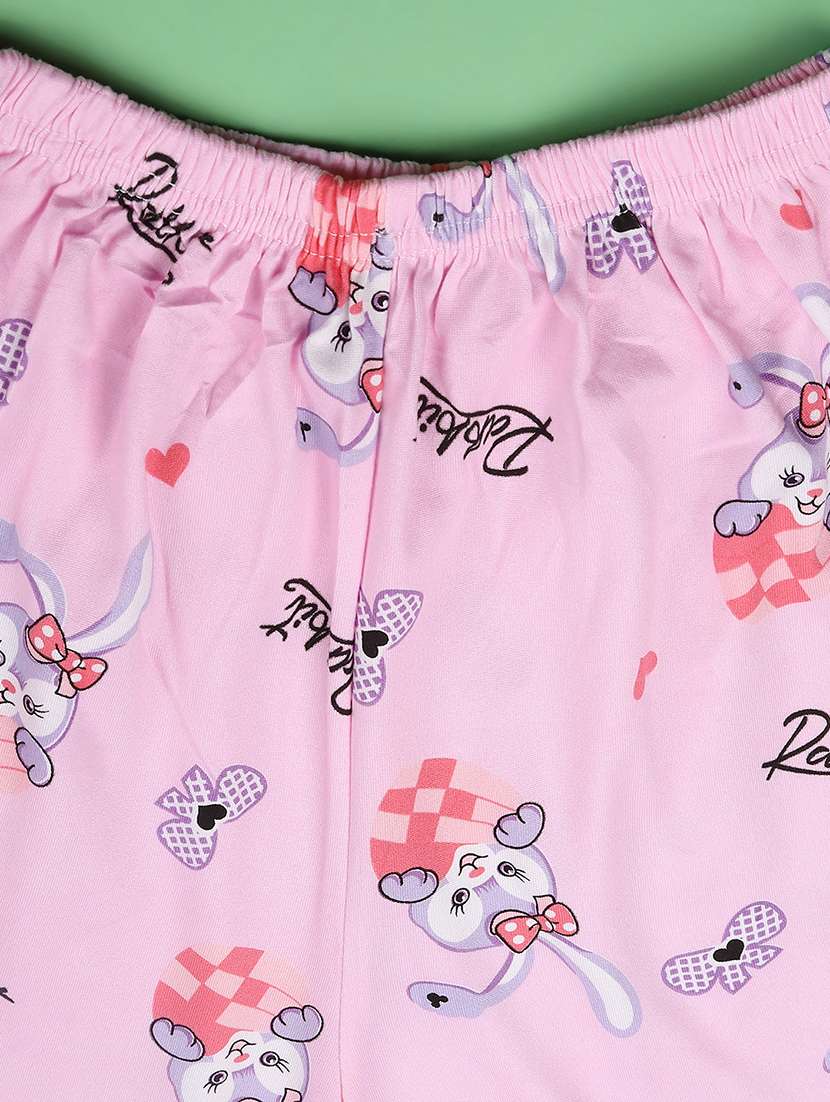 pink cotton shorts set nightwear - 22417911 -  Standard Image - 4