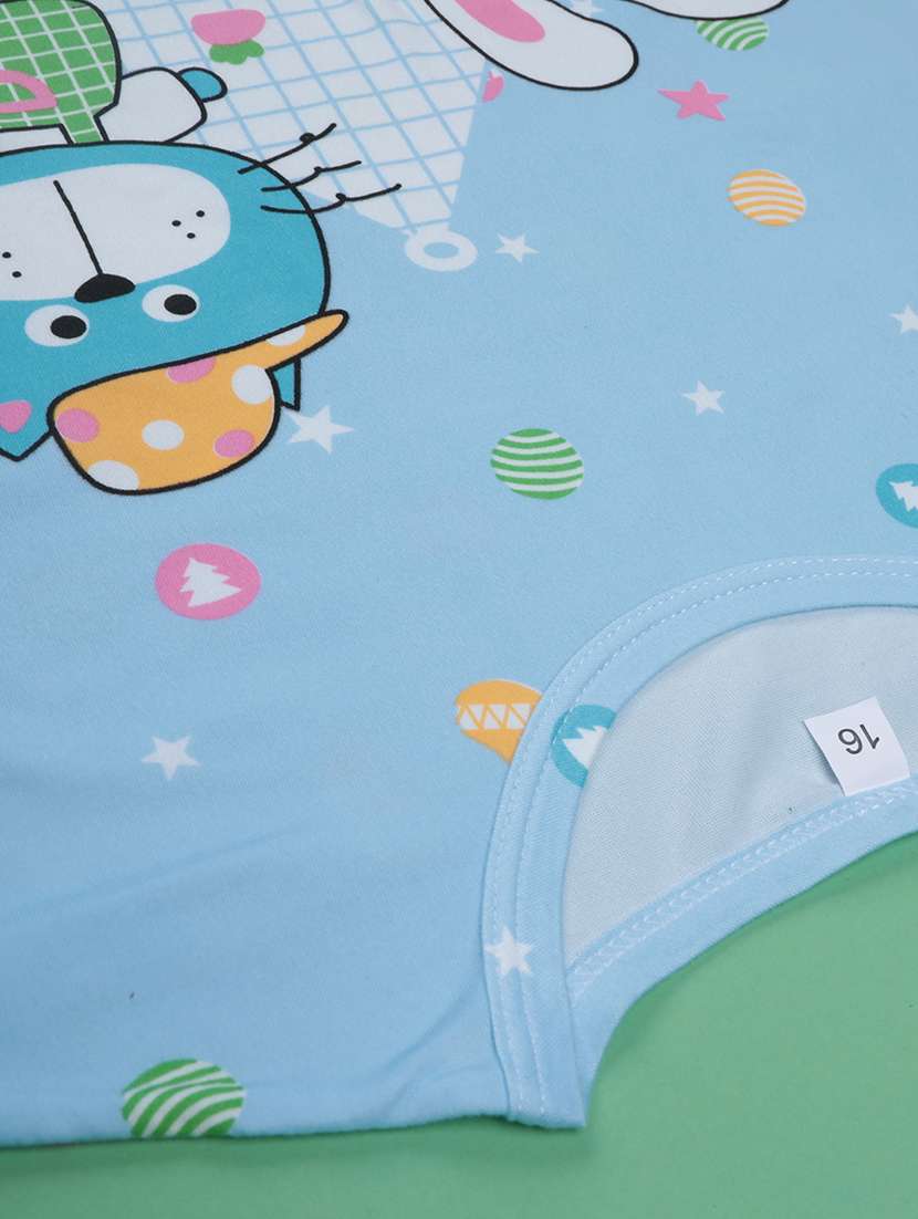 blue  cotton shorts set nightwear - 22417916 -  Standard Image - 4