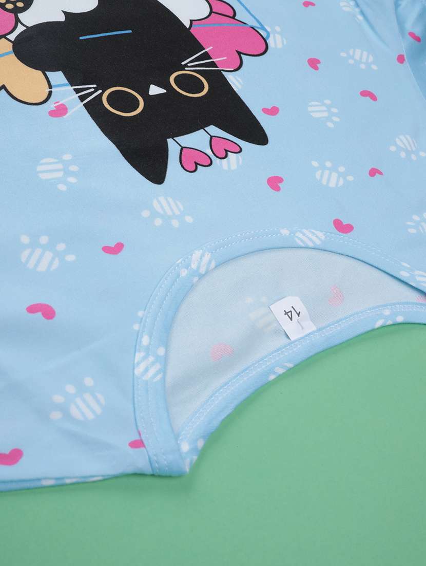 blue cotton shorts set nightwear - 22417917 -  Standard Image - 4