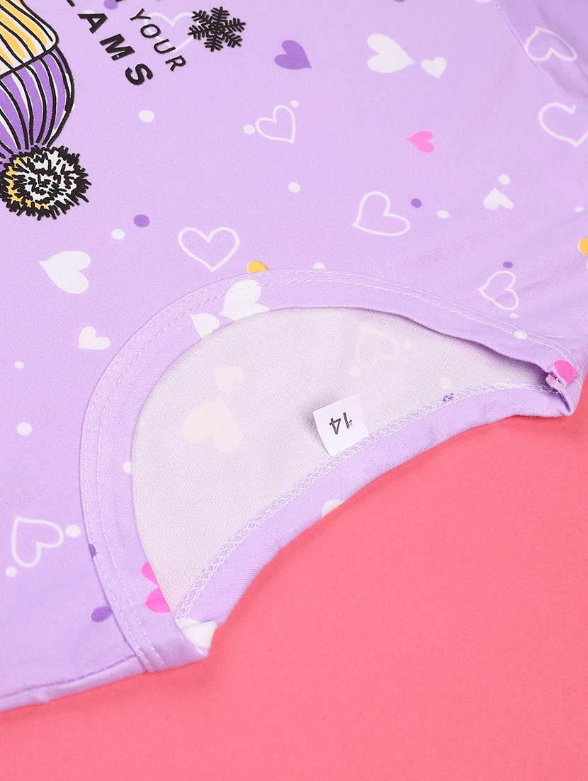 purple cotton pyjama set nightwear - 22417930 -  Standard Image - 4
