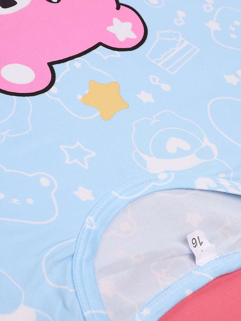 blue  cotton pyjama set nightwear - 22417936 -  Standard Image - 4