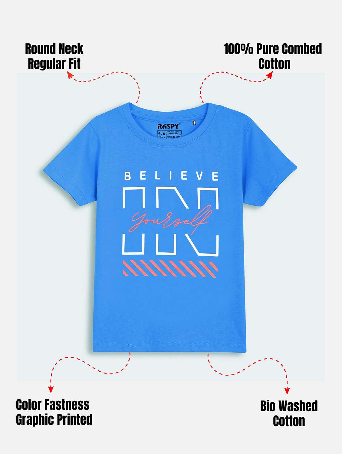 Boys Pack Of 3 Printed Round Neck T-shirt - 22418956 -  Standard Image - 1