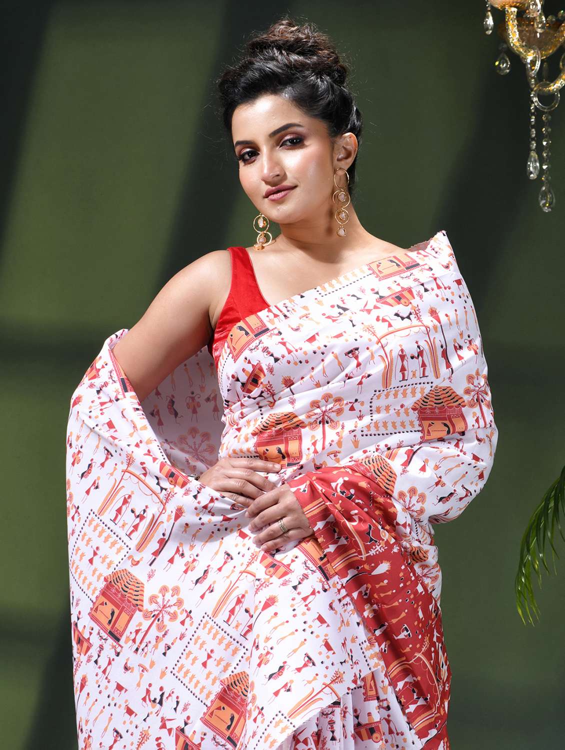 women warli printed saree - 22419796 -  Standard Image - 1