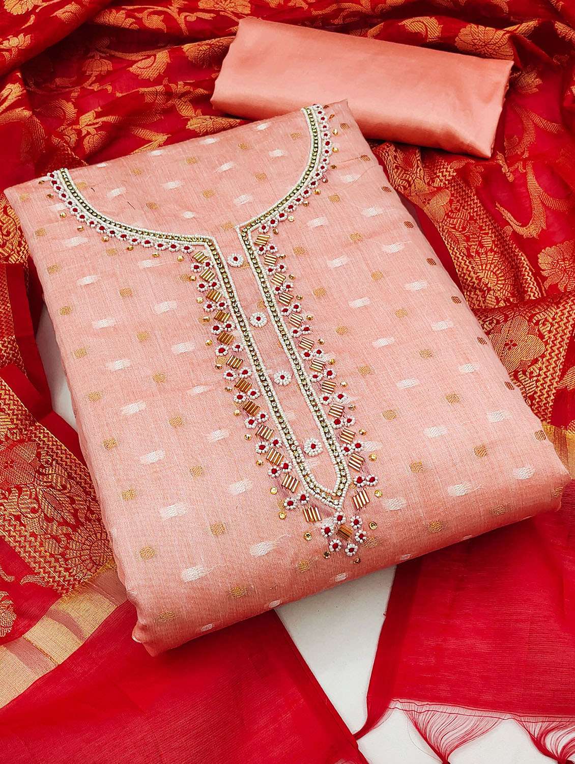 women self design unstitched suit set - 22420256 -  Standard Image - 1