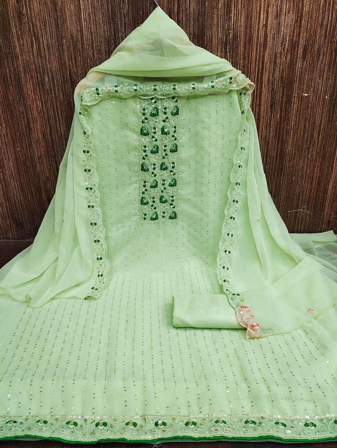 women solid with work unstitched suit set - 22420271 -  Standard Image - 1