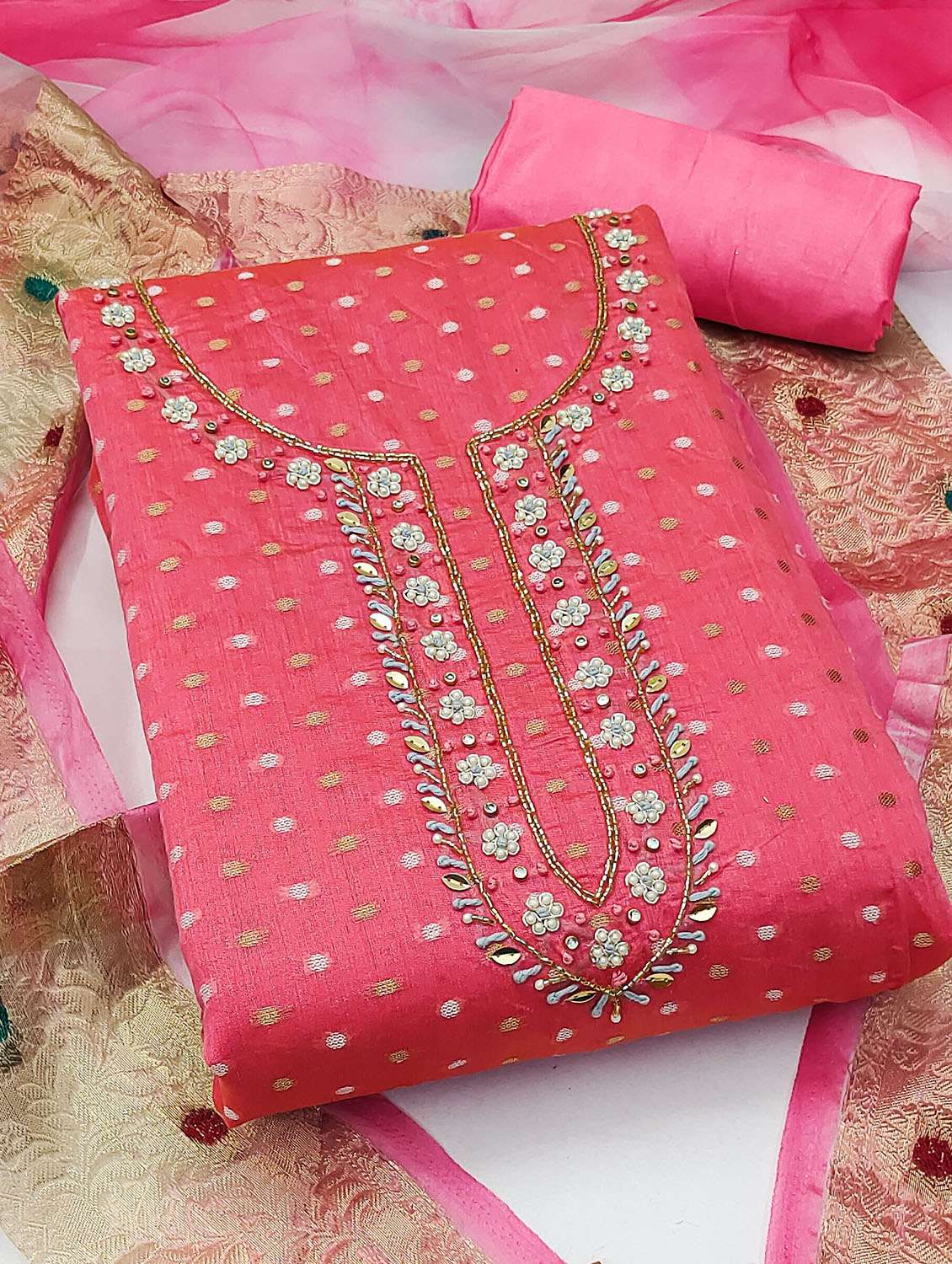 women self design unstitched suit set - 22420417 -  Standard Image - 1