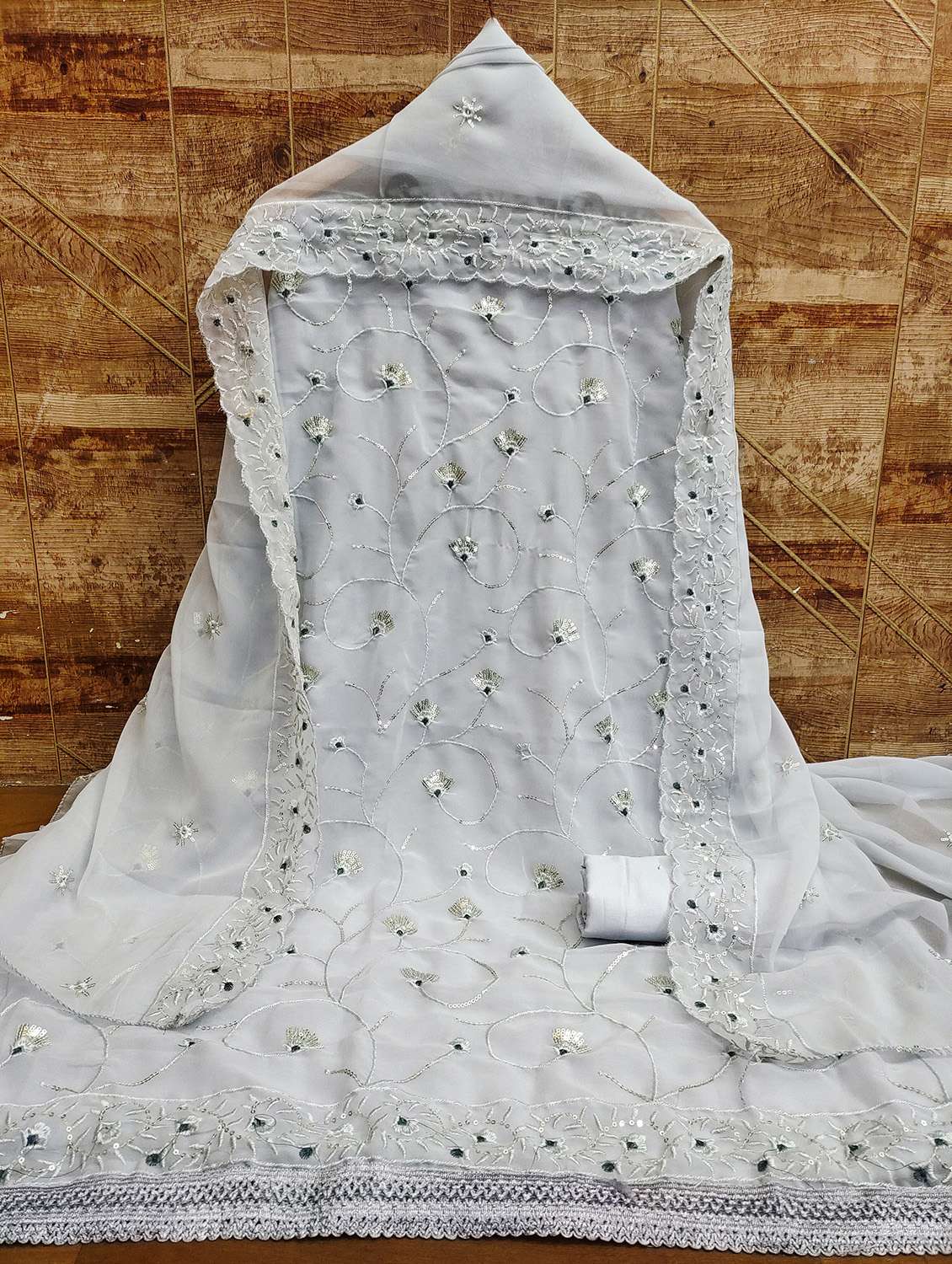 women solid with work unstitched suit set - 22420699 -  Standard Image - 1