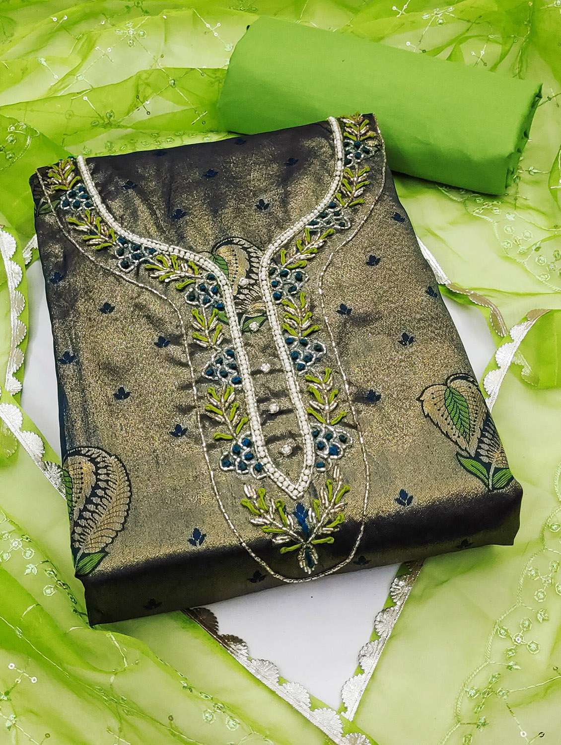 women self design unstitched suit set - 22420882 -  Standard Image - 1