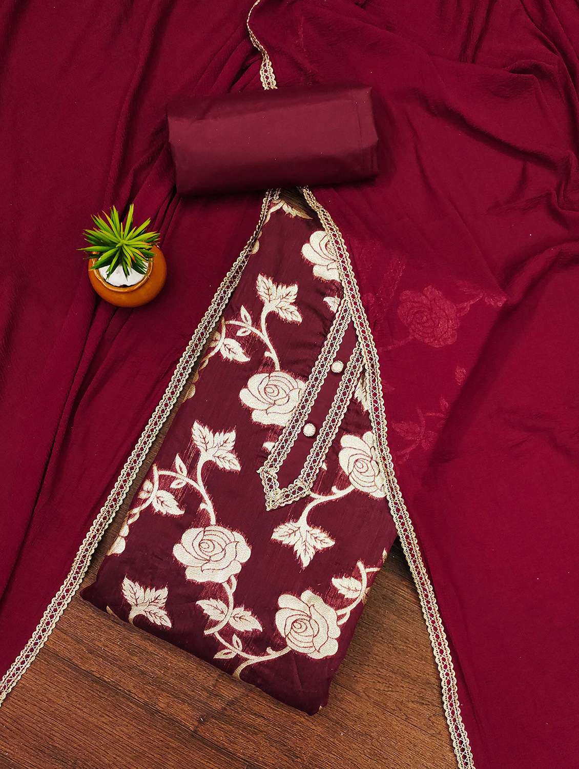 women self design unstitched suit set - 22420905 -  Standard Image - 1